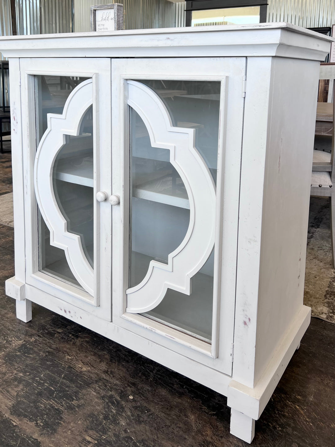 Darby white accent cabinet