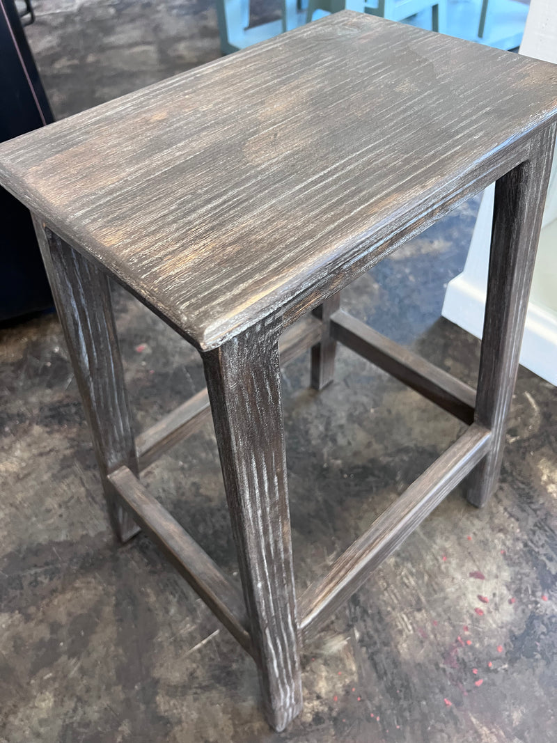 Gray Washed Counter Height Stool