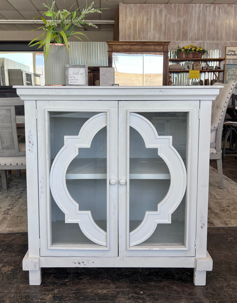 Darby white accent cabinet