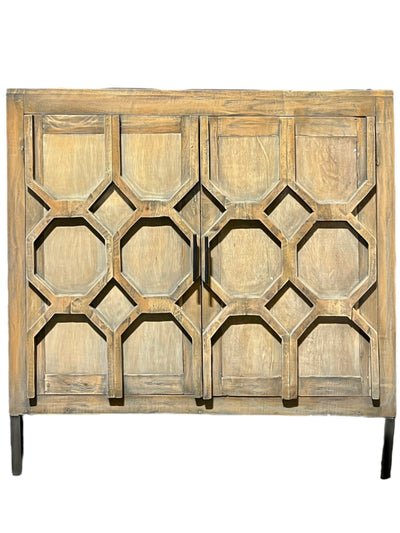 Piper Driftwood Mahogany Accent Cabinet