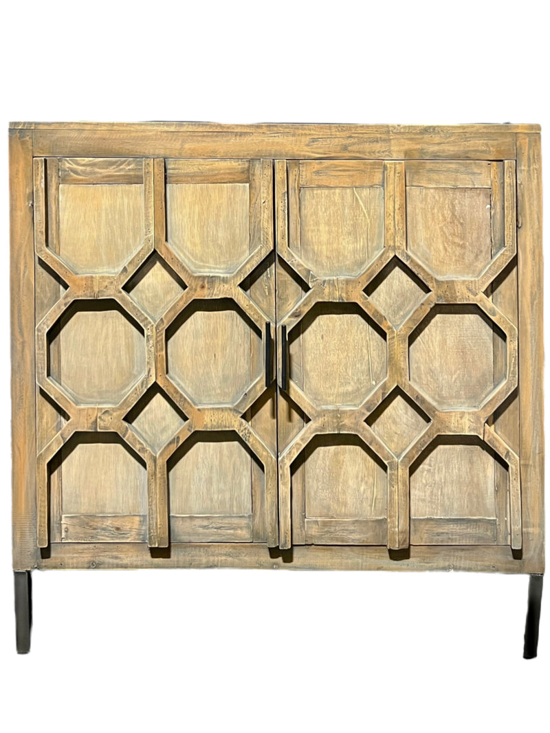 Piper Driftwood Mahogany Accent Cabinet