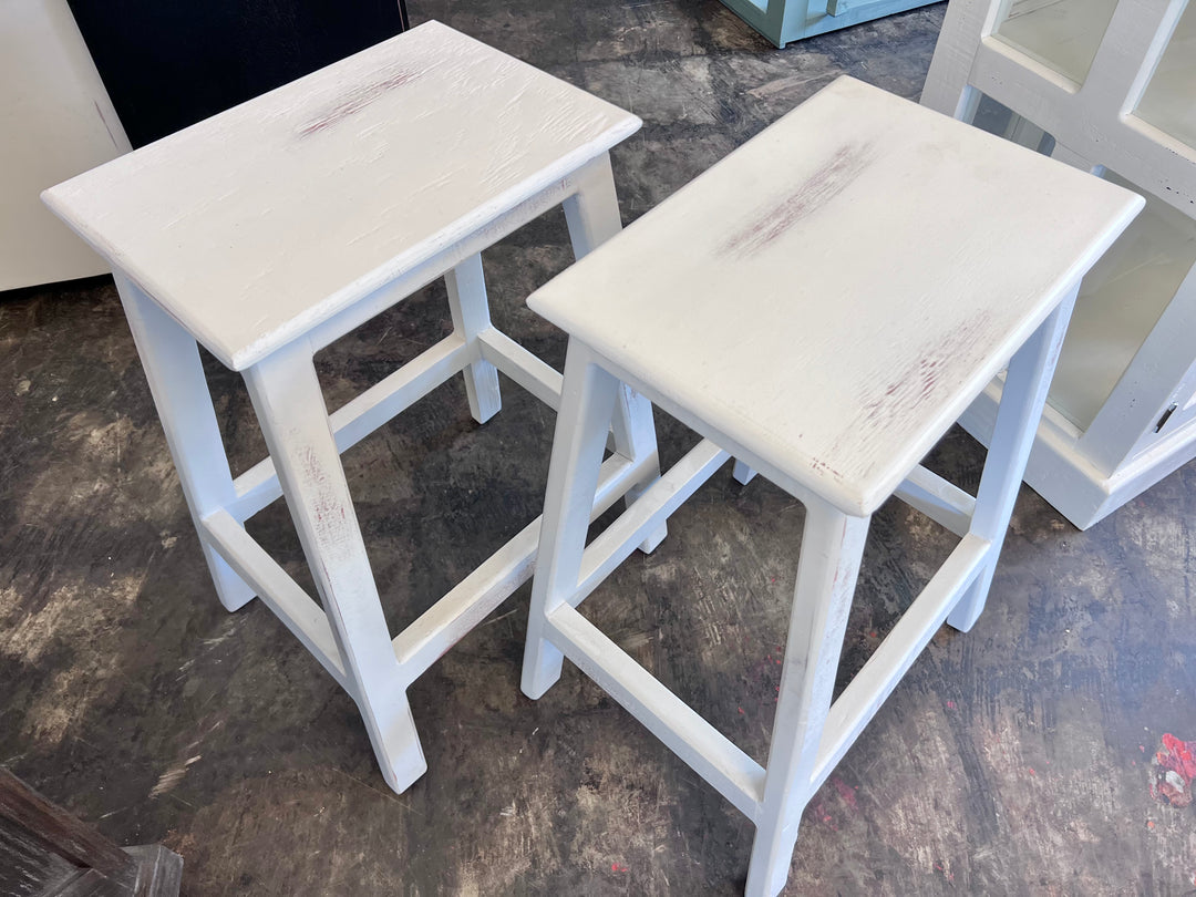 Linen White Counter Height Stool