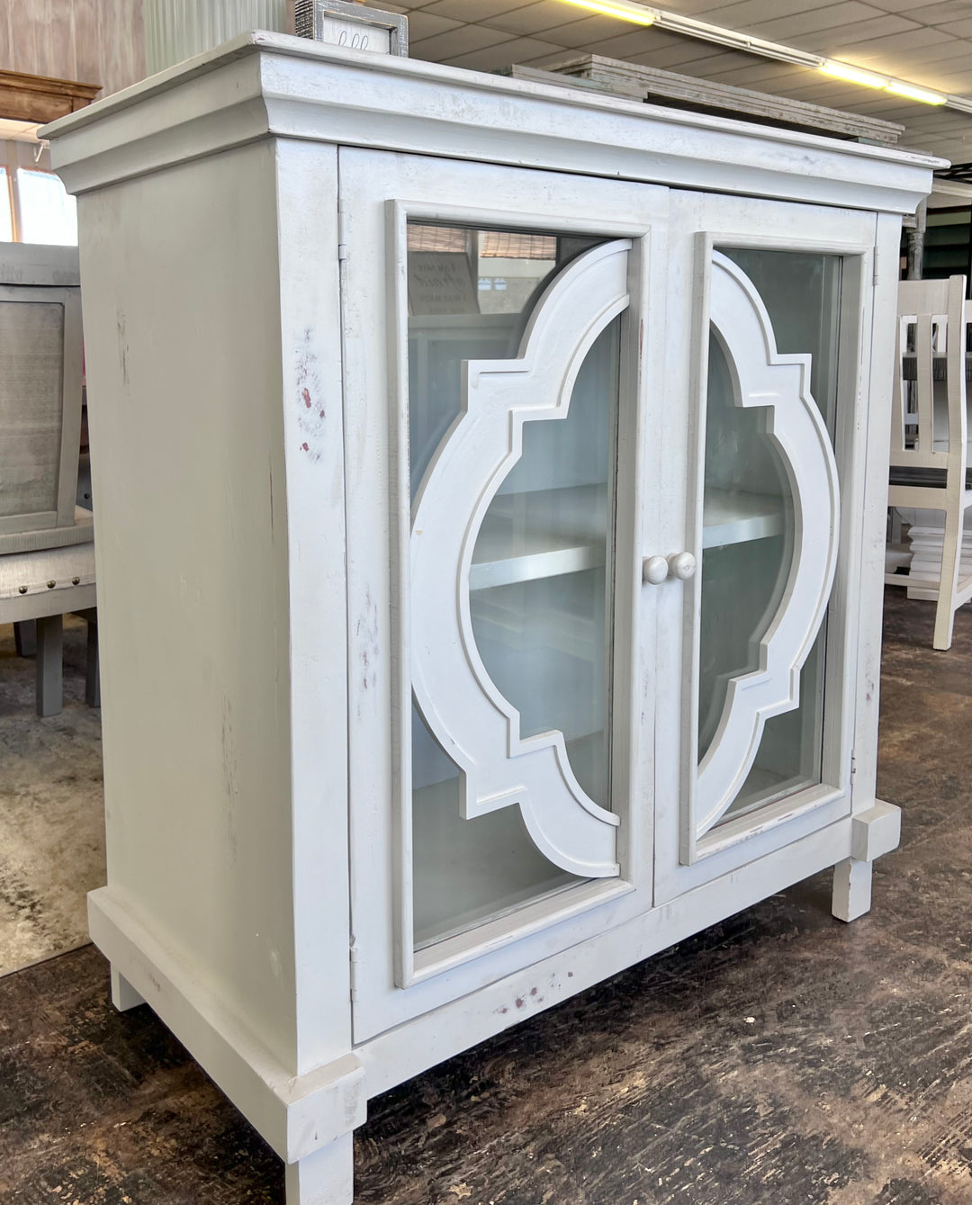 Darby white accent cabinet