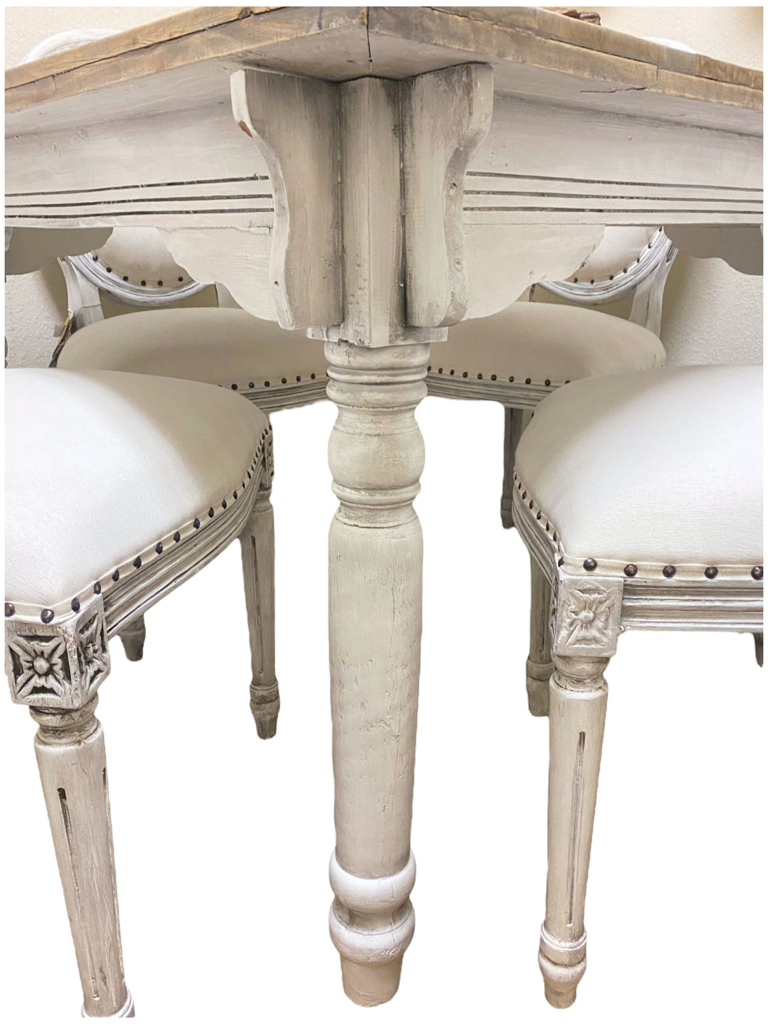 Landry White Mahogany 5 piece table set