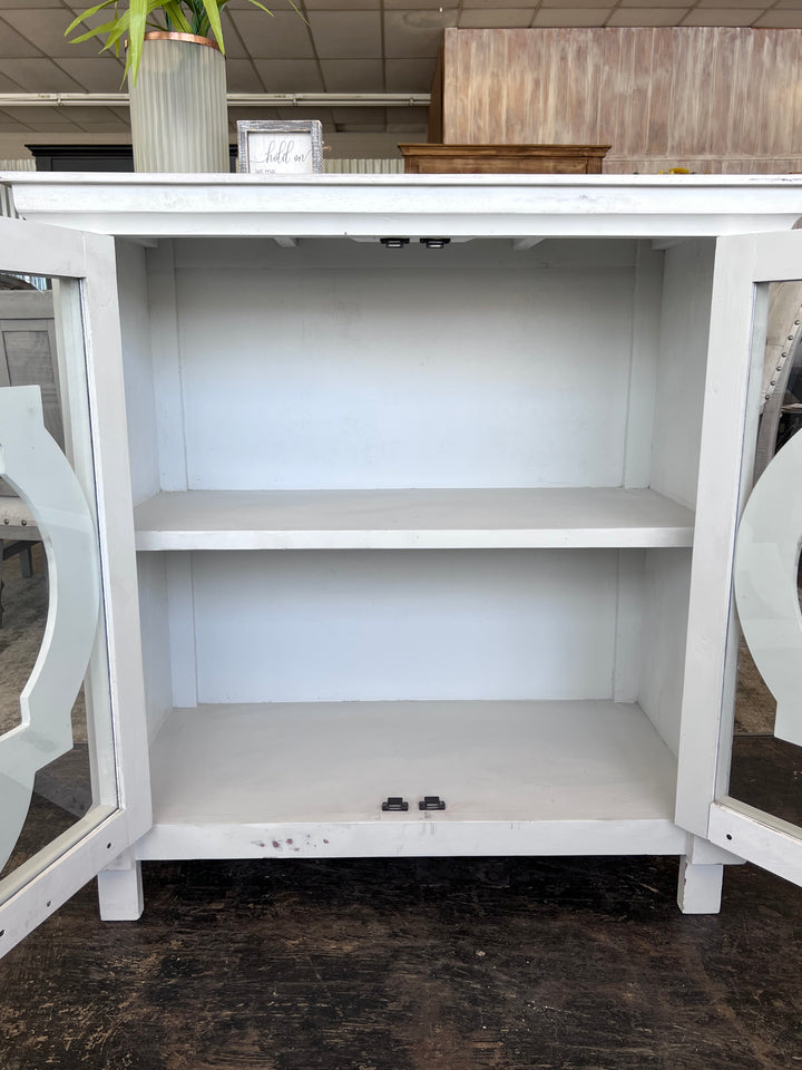 Darby white accent cabinet