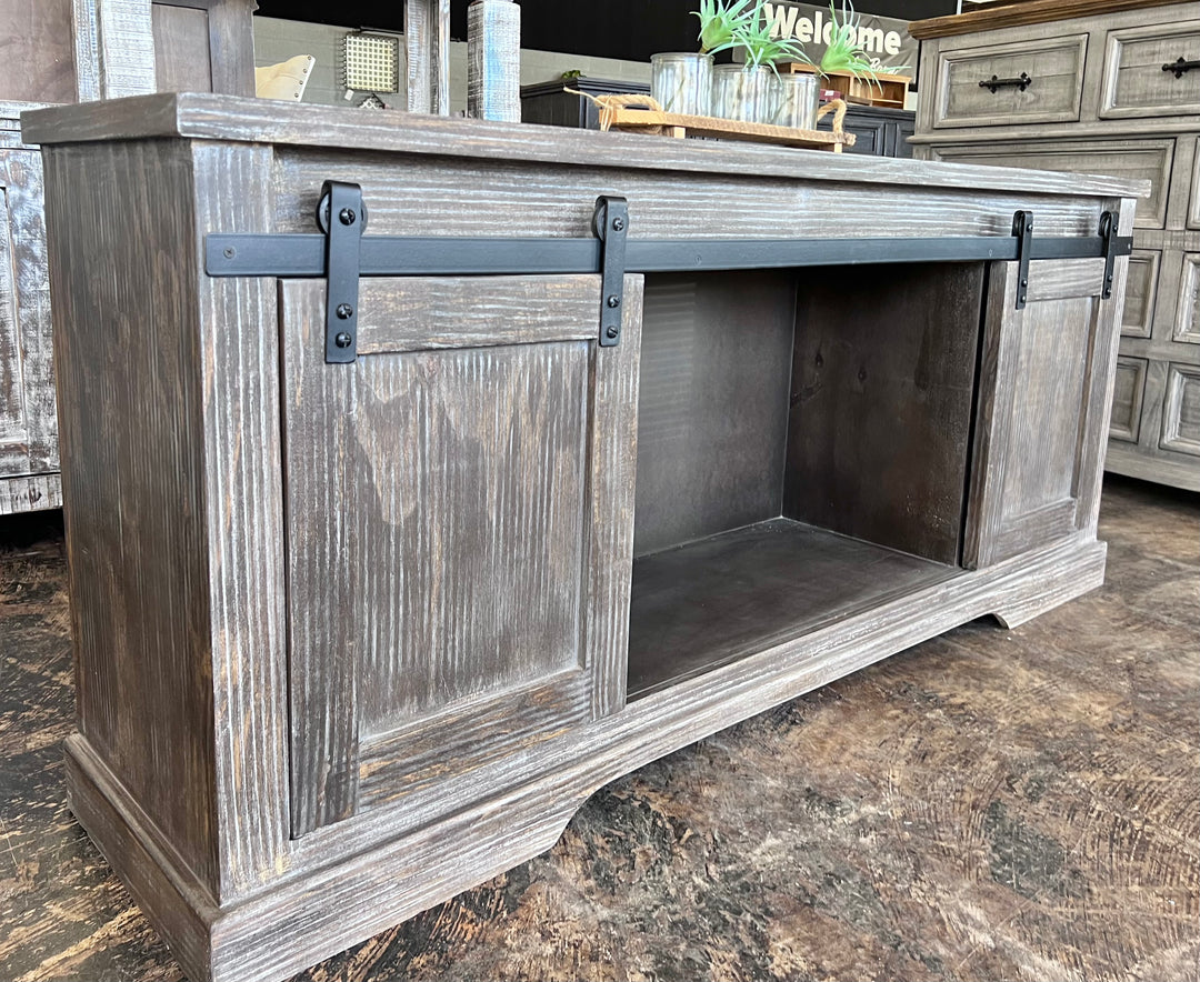 Huck Washed Gray TV Stand