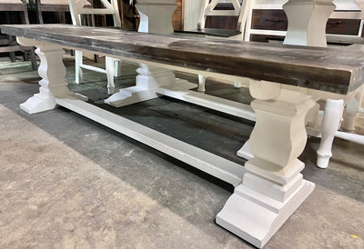 Aaron White & Weathered 6 piece Table Set
