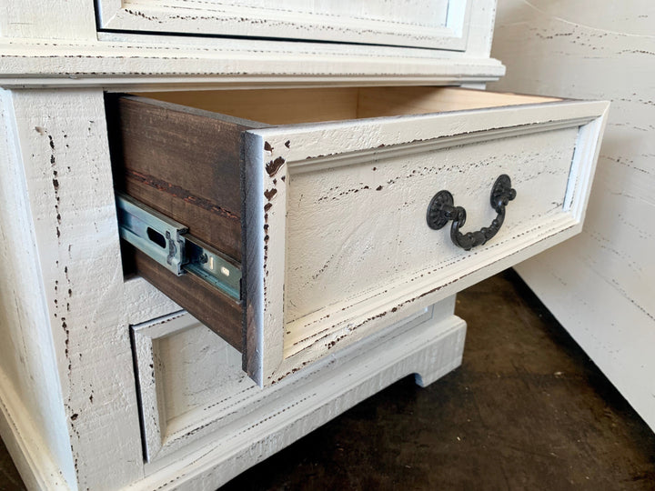 Rosa Distressed White Nightstands (pair of 2)