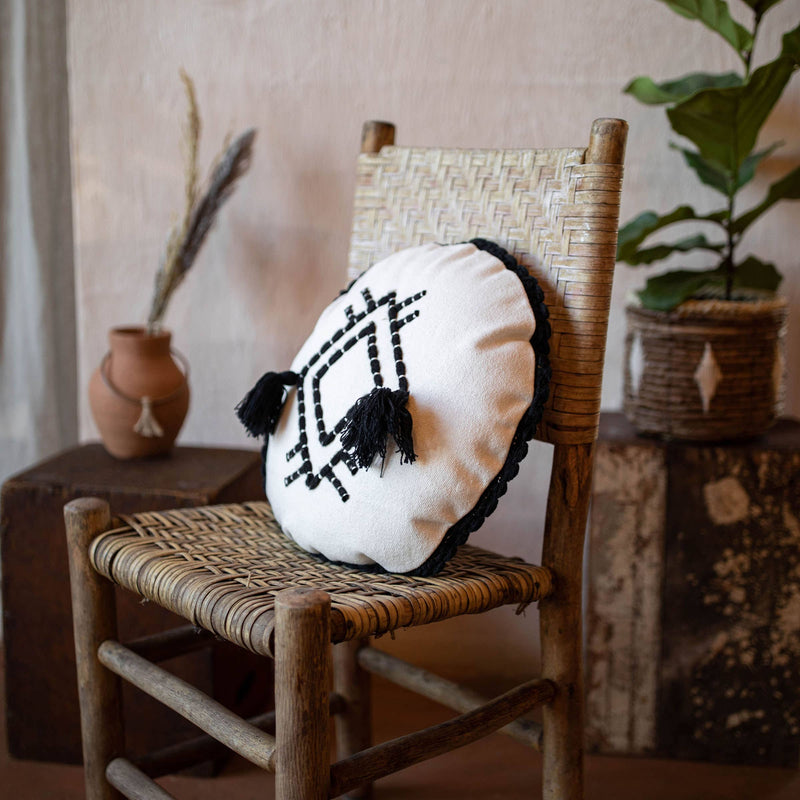 Round Hand Woven Knox Pillow