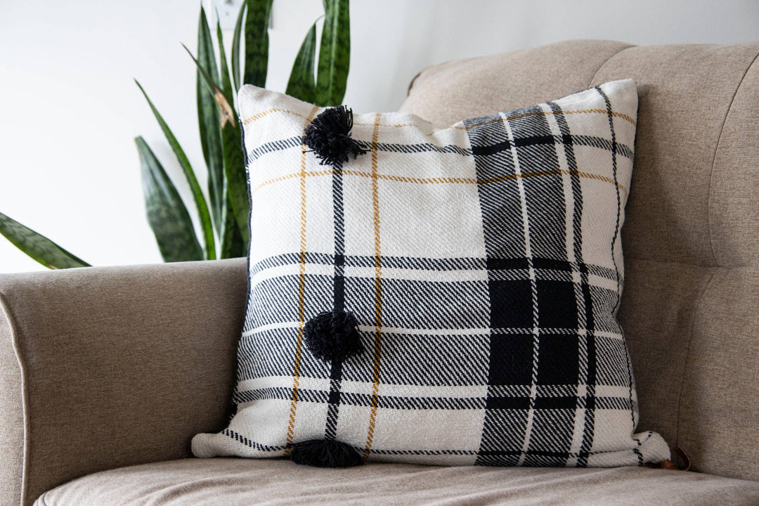 Hand Woven Julia Plaid Pillow