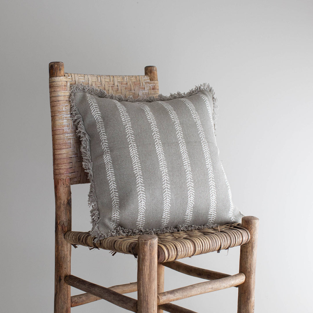 Hand Woven Fauna Pillow Gray