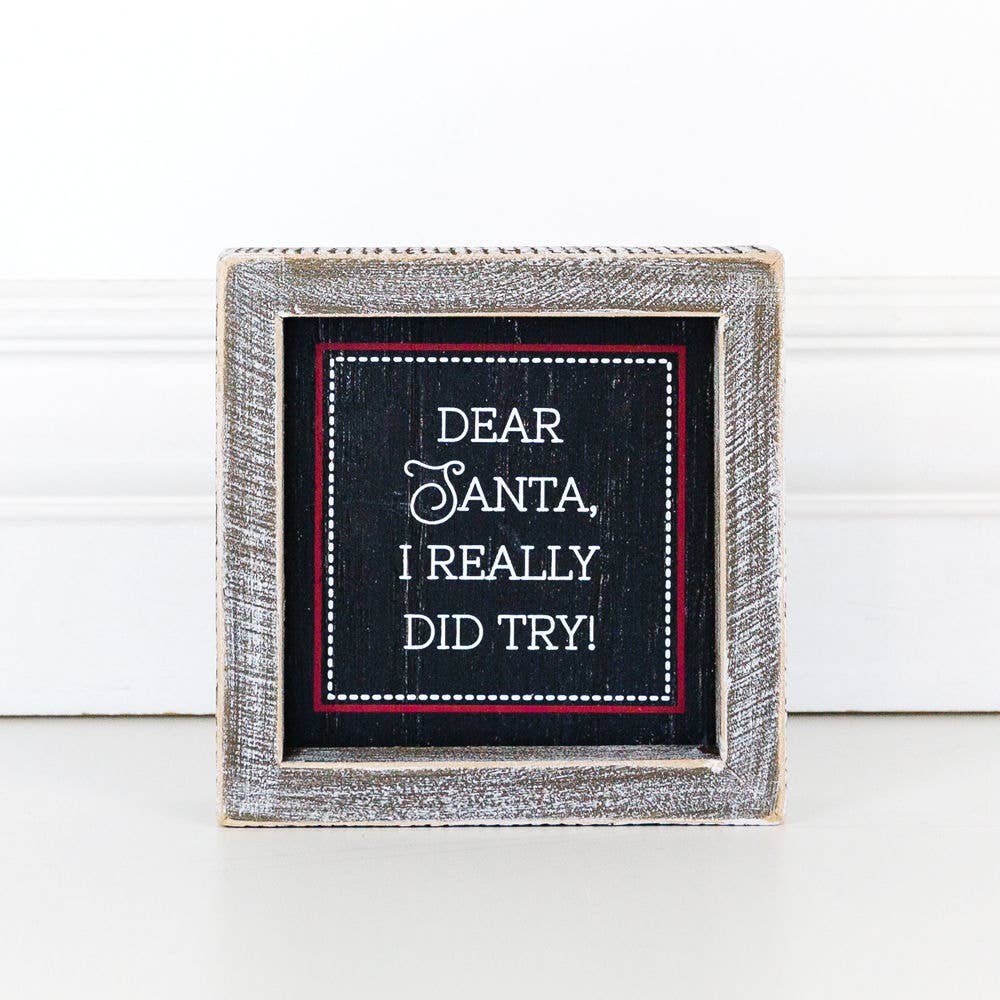 Dear Santa... wood Christmas sign