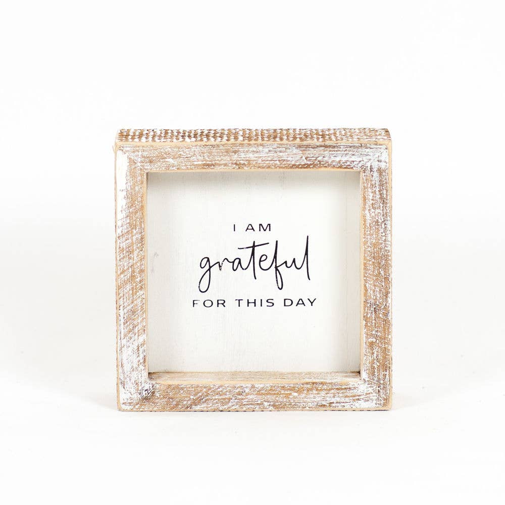 I am grateful for this day  wood sign