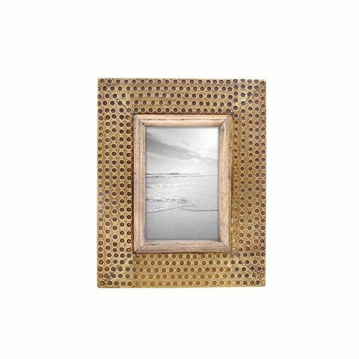 Hammered Brass Photo Frame