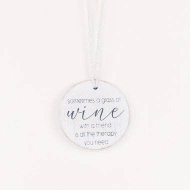 A glass of wine with a friend... wine bottle charm
