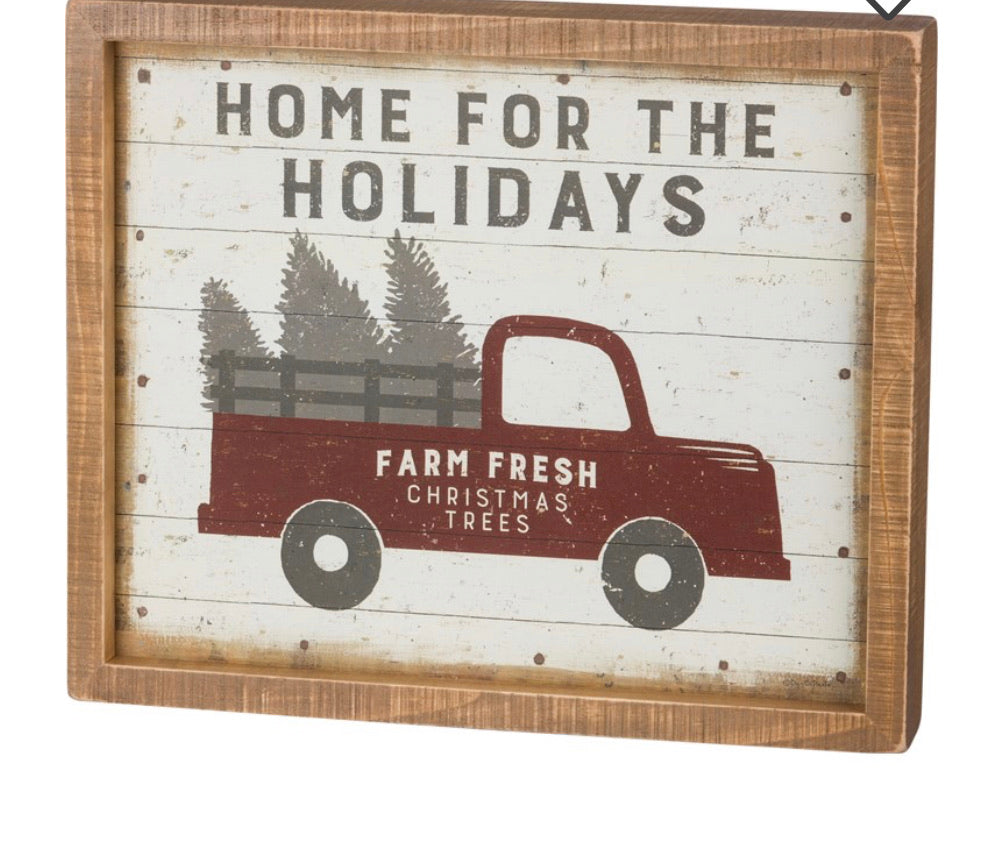 Home for the Holidays Wood Christmas Sign