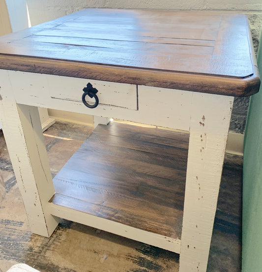 Chloe white end table set (pair of 2)