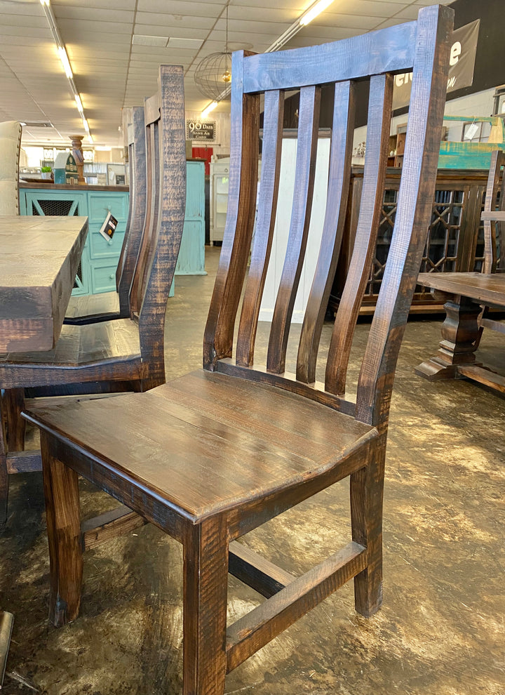 Slat Back Tobacco Brown Dining Chair