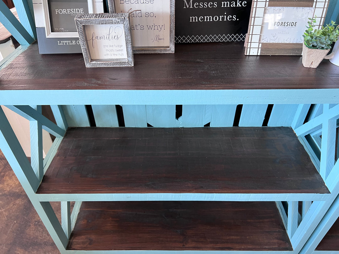 Grayson Turquoise Bookshelf