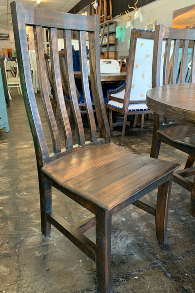 Slat Back Tobacco Brown Dining Chair