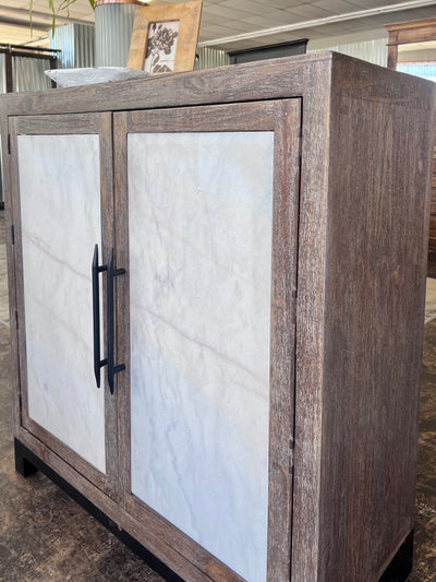 Reese Washed Wheat & Stone accent cabinet
