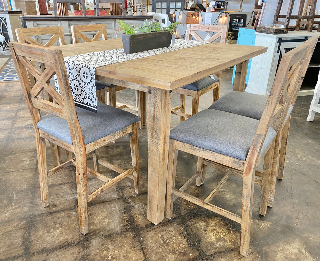 Alicia Weathered Honey 7 piece Counter Height Dining Set