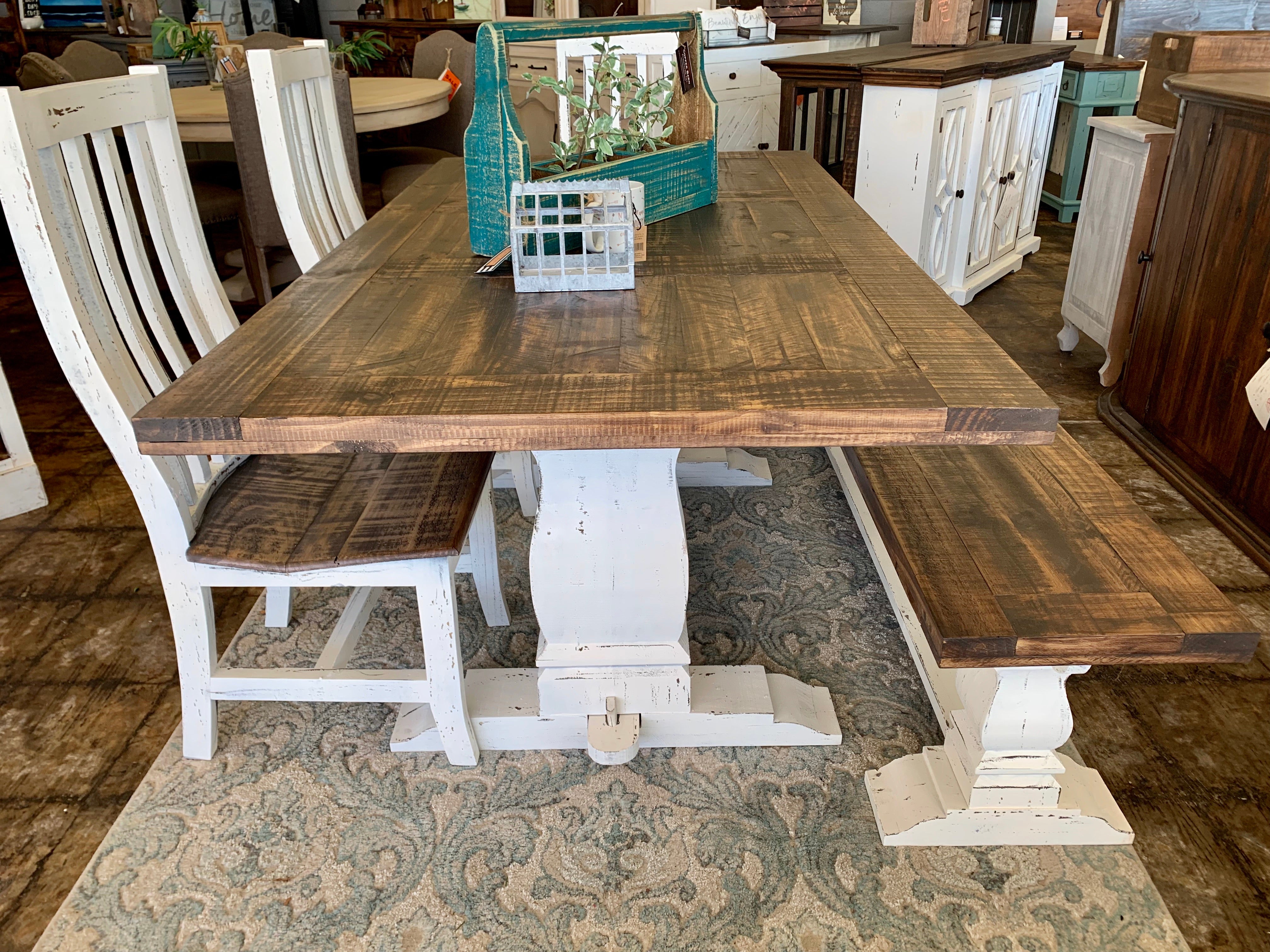 Banks dining table with 6 chairs sales