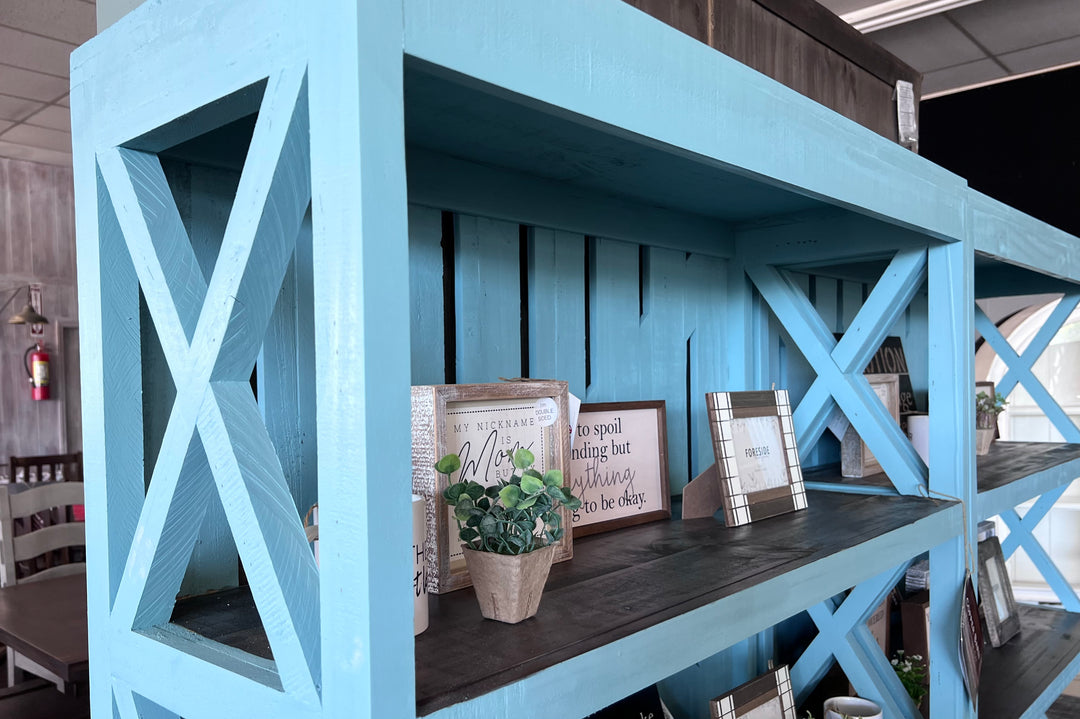 Grayson Turquoise Bookshelf