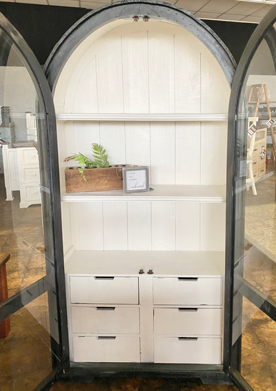Carly Black & White Display Cabinet
