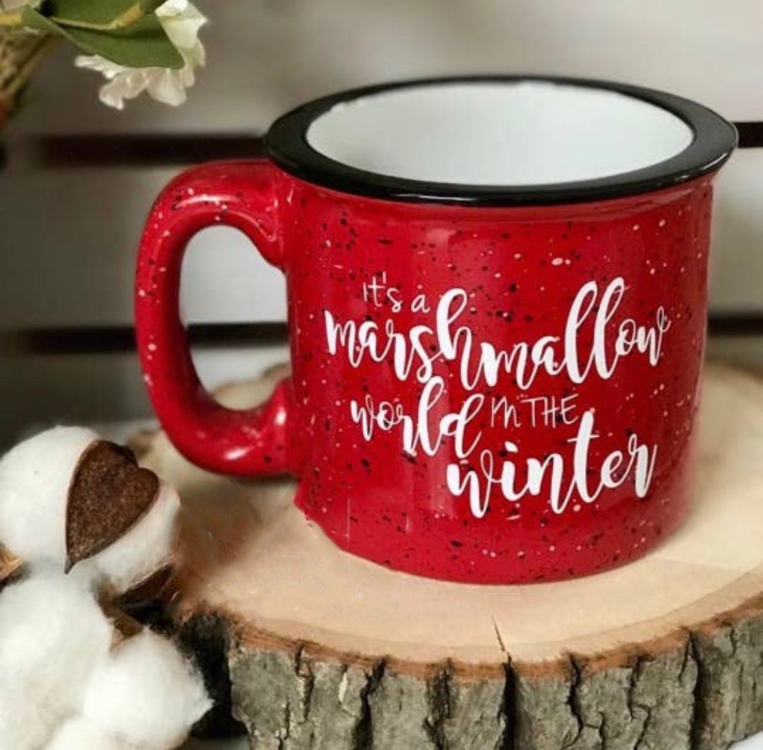 Marshmallow World Christmas Campfire Mug