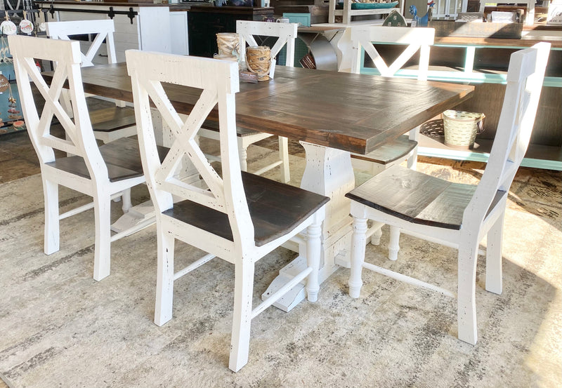 Aaron White 7 piece Dining Table Set