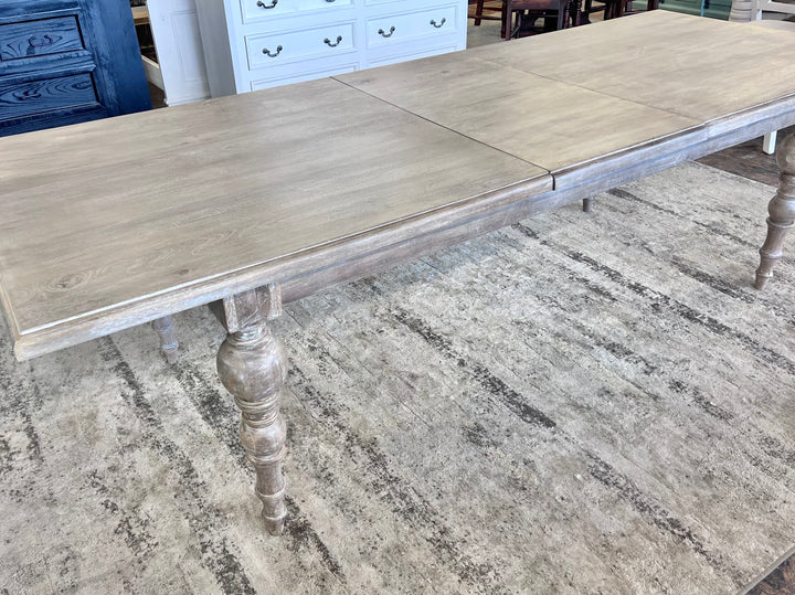 Olivia Extending White Washed Mango Dining Table