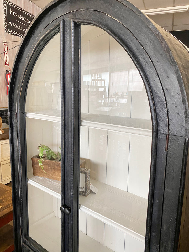 Carly Black & White Display Cabinet