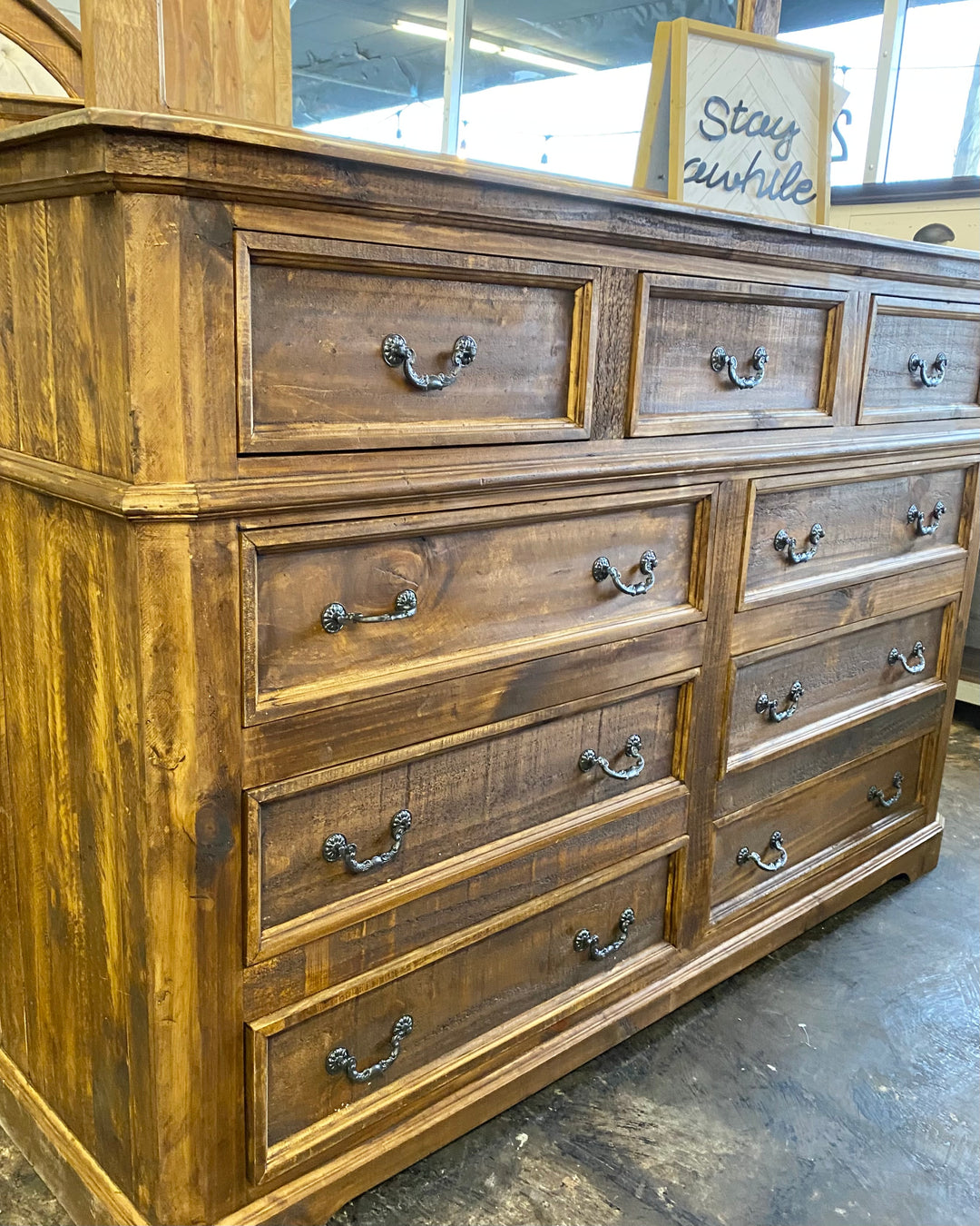 Courtney Rustic Honey Brown King Bedroom Set