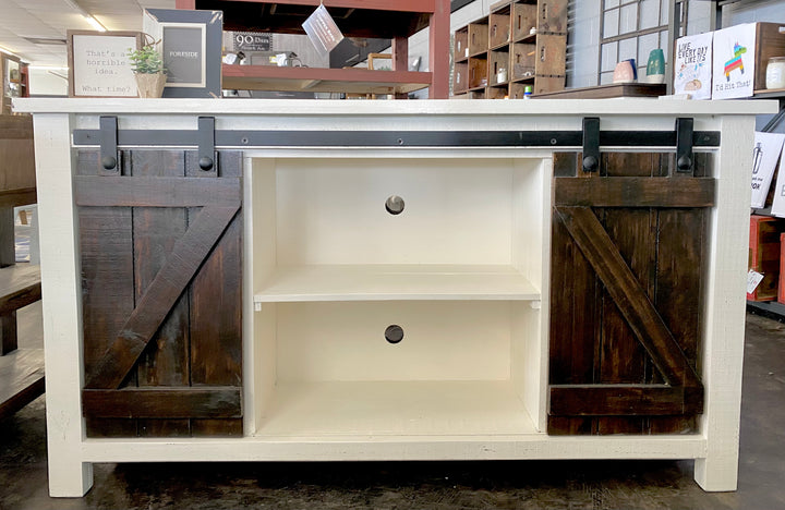 Carlos White & Tobacco TV Stand