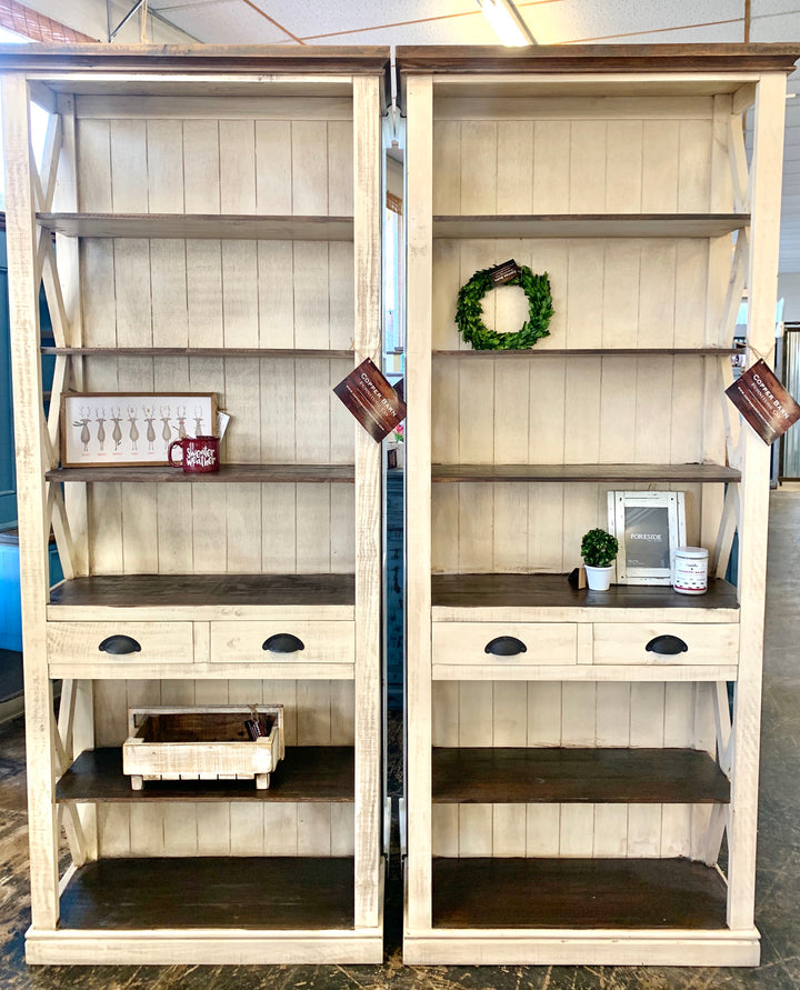 Whitney Antique Cream Bookshelf