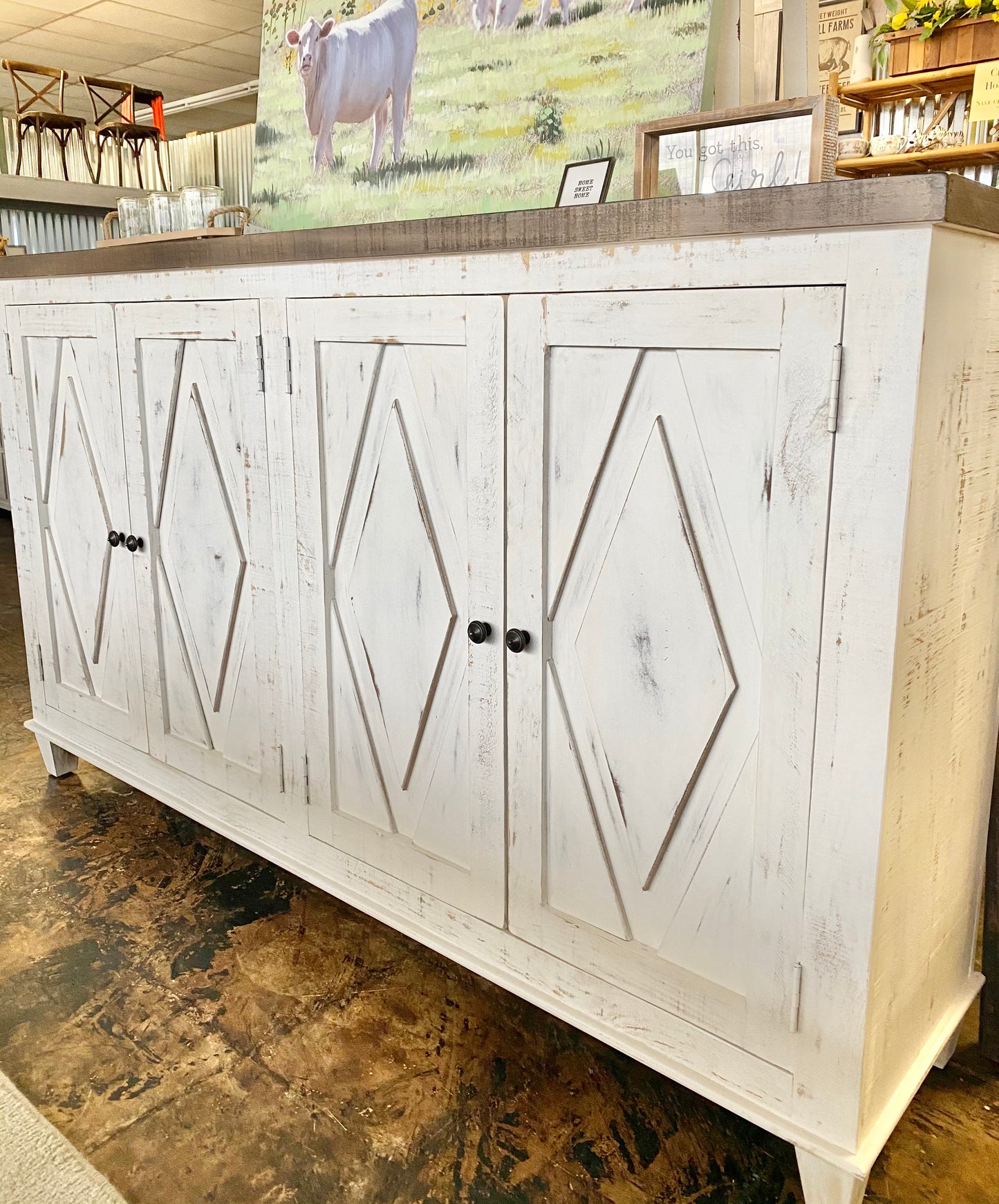 Maggie White Console Cabinet