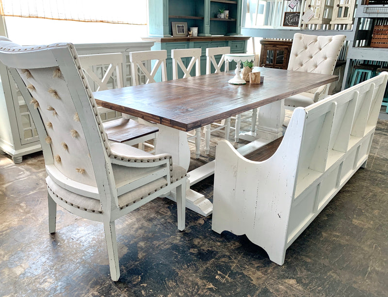 Aaron 8 foot Deconstructed Dining Table Set