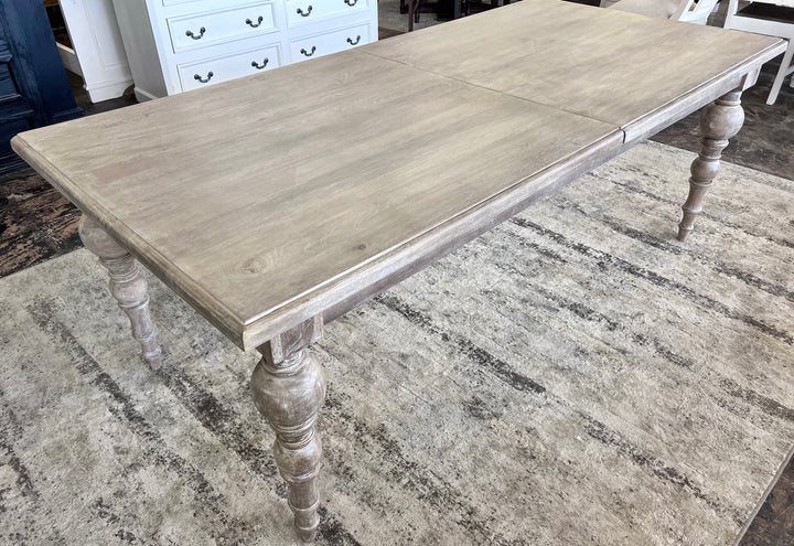 Olivia Extending White Washed Mango Dining Table