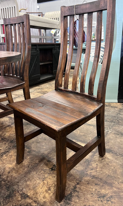Slat Back Tobacco Brown Dining Chair