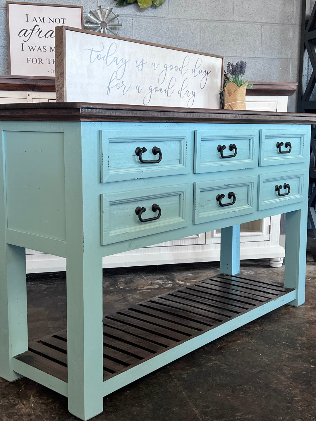 Chloe Turquoise Console Table