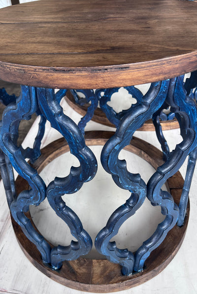 Rowan Antique Sapphire Blue 3 Piece coffee table set