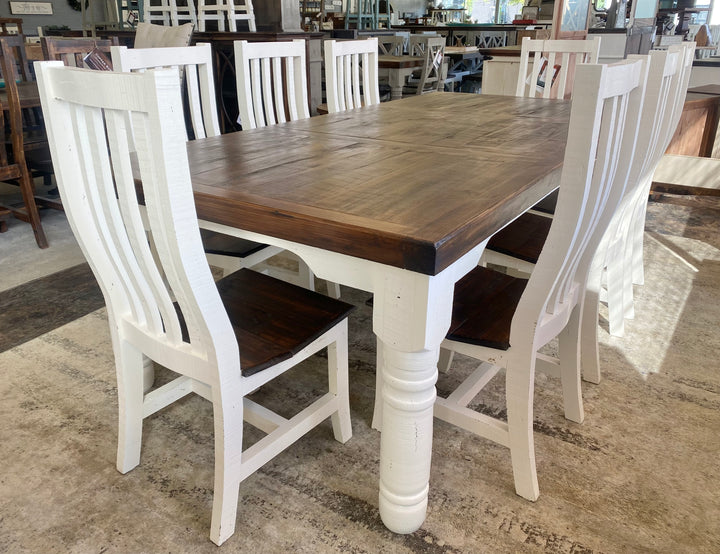 Faye 8 foot White Dining Table