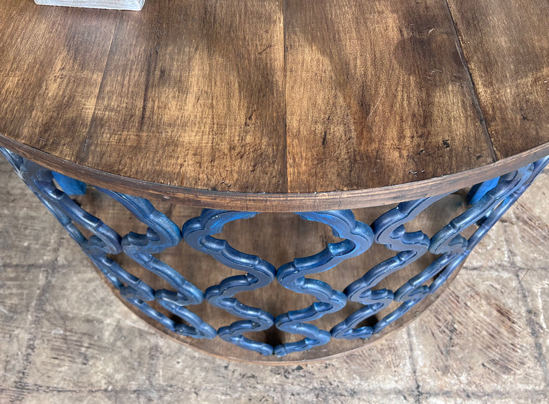 Rowan Antique Sapphire Blue Sofa Table