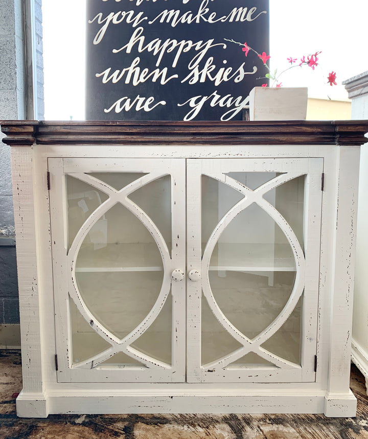 Cameo II White Small Cabinet