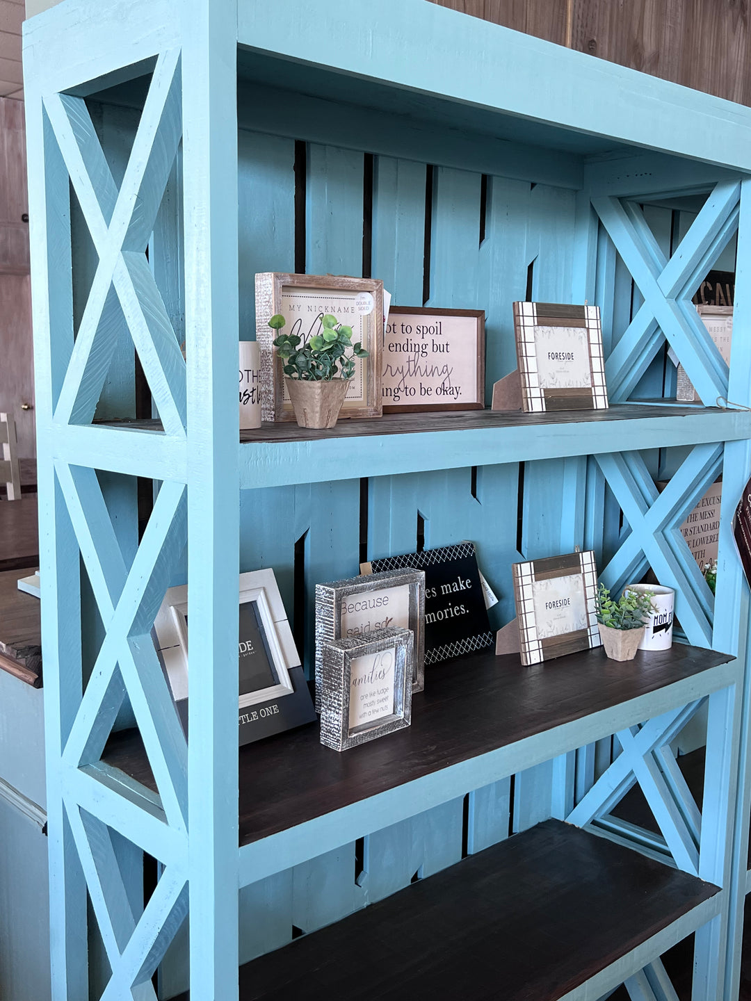 Grayson Turquoise Bookshelf