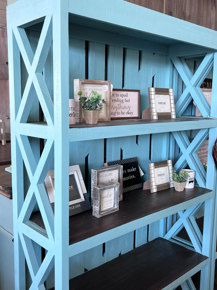 Grayson Turquoise Bookshelf