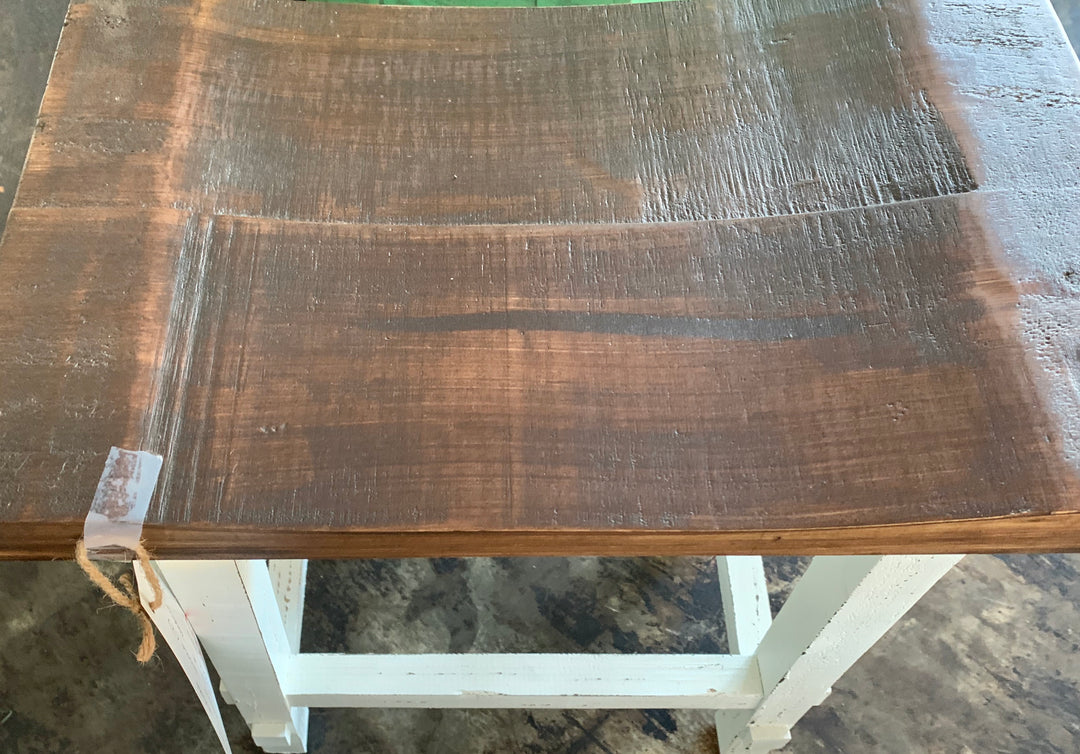 Distressed White Counter Height Stool