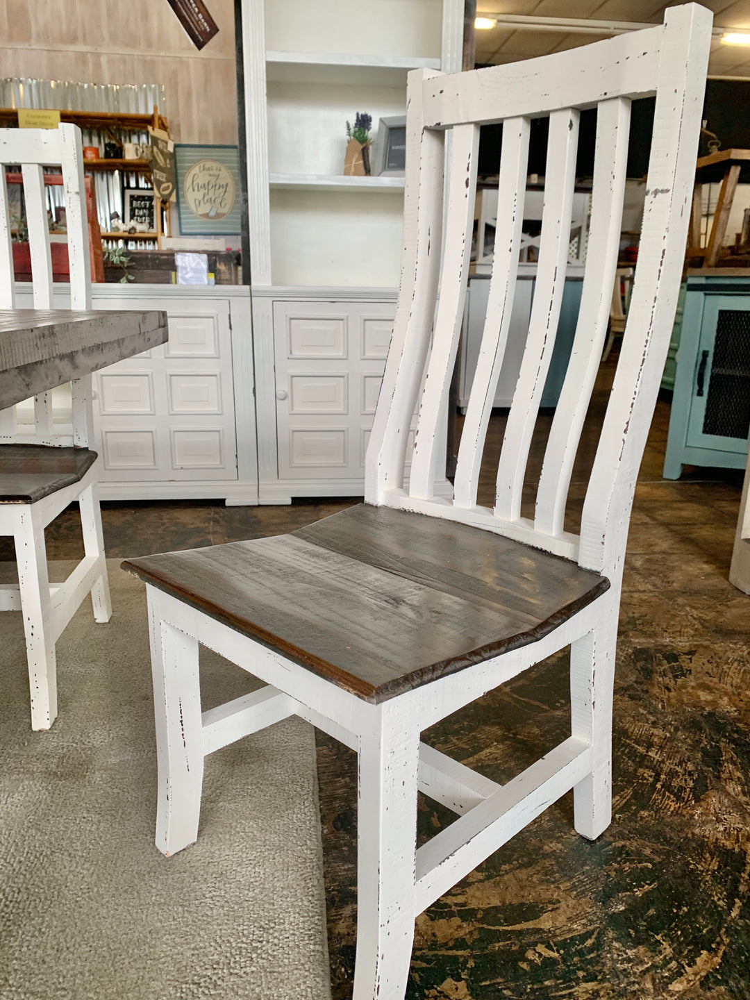 Nolan Herringbone White 9 piece Dining Table Set