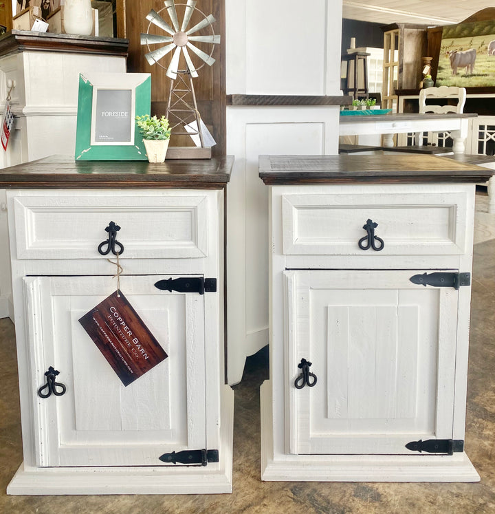 Brooklyn Distressed White Nightstands (pair of 2)